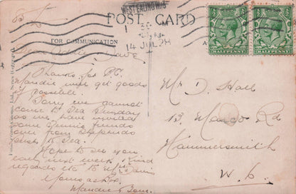 Royal Yacht Victoria & Albert Ship For King George V Cruise Old Postcard