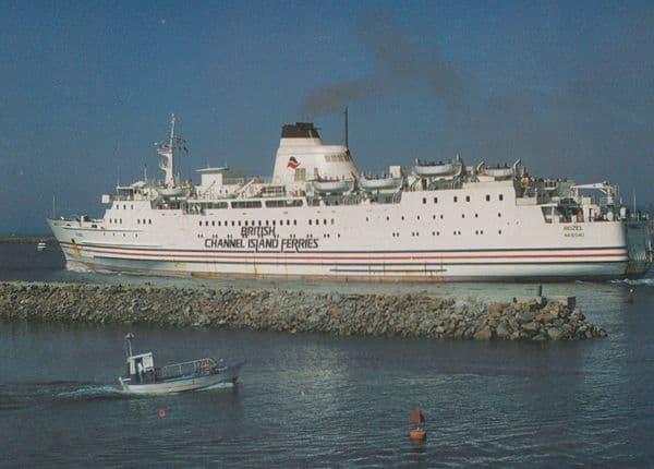 Rozel Ferry British Channel Islands Ferries Postcard