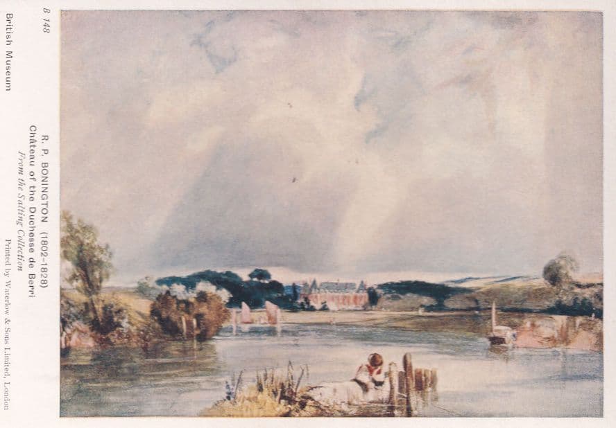 RP Bonington Chateau Of The Duchesse De Berri Painting Postcard