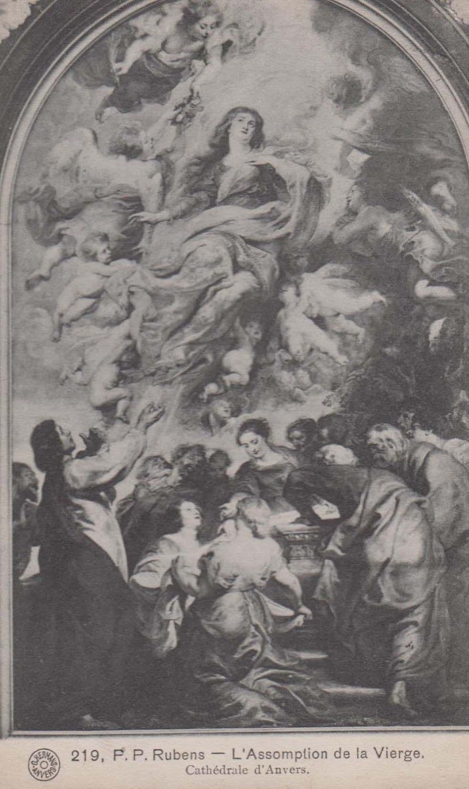 Rubens L'Assomption De La Vierge Cathedral Anvers 1911 Antique Postcard