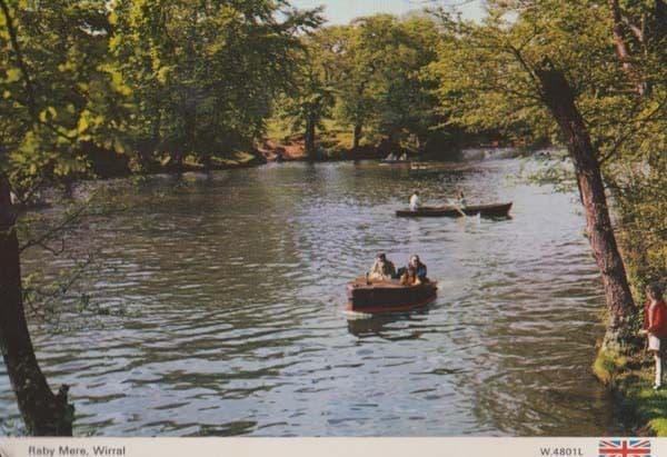 Ruby Mere Wirral Canoe Style Sailing Boat Ship Merseyside River 1970s Postcard