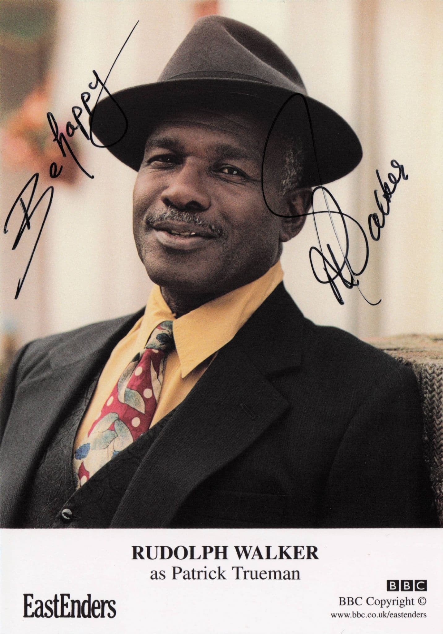 Rudolph Walker as Patrick Trueman Eastenders Hand Signed Cast Photo