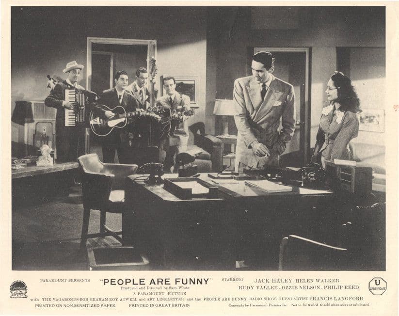 Rudy Vallee Jack Haley People Are Funny Vintage 10x8 Film Lobby Photo