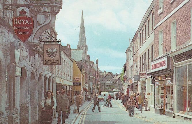 Rumbelows Hi Fi Wireless Radio Shop Dorchester Dorset 1970s Postcard