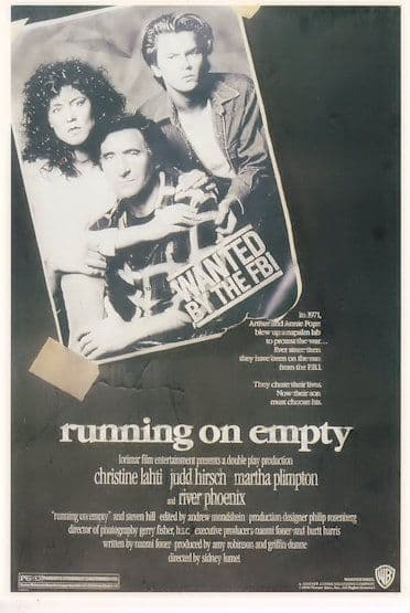 Running On Empty Christine Lahti Movie Cinema Poster Postcard