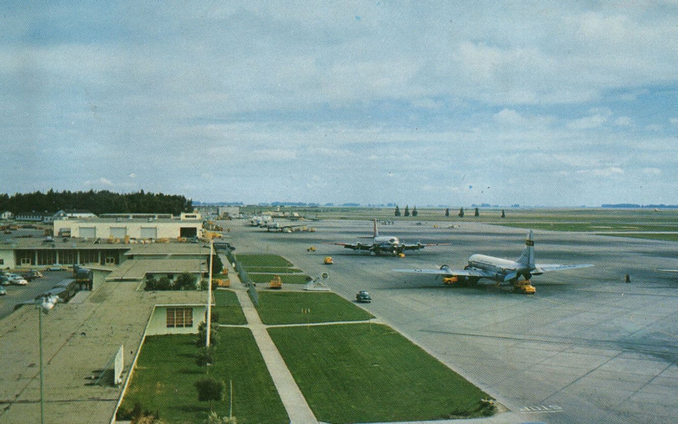 Runway at Travis Air Force Base California USA Vintage Postcard