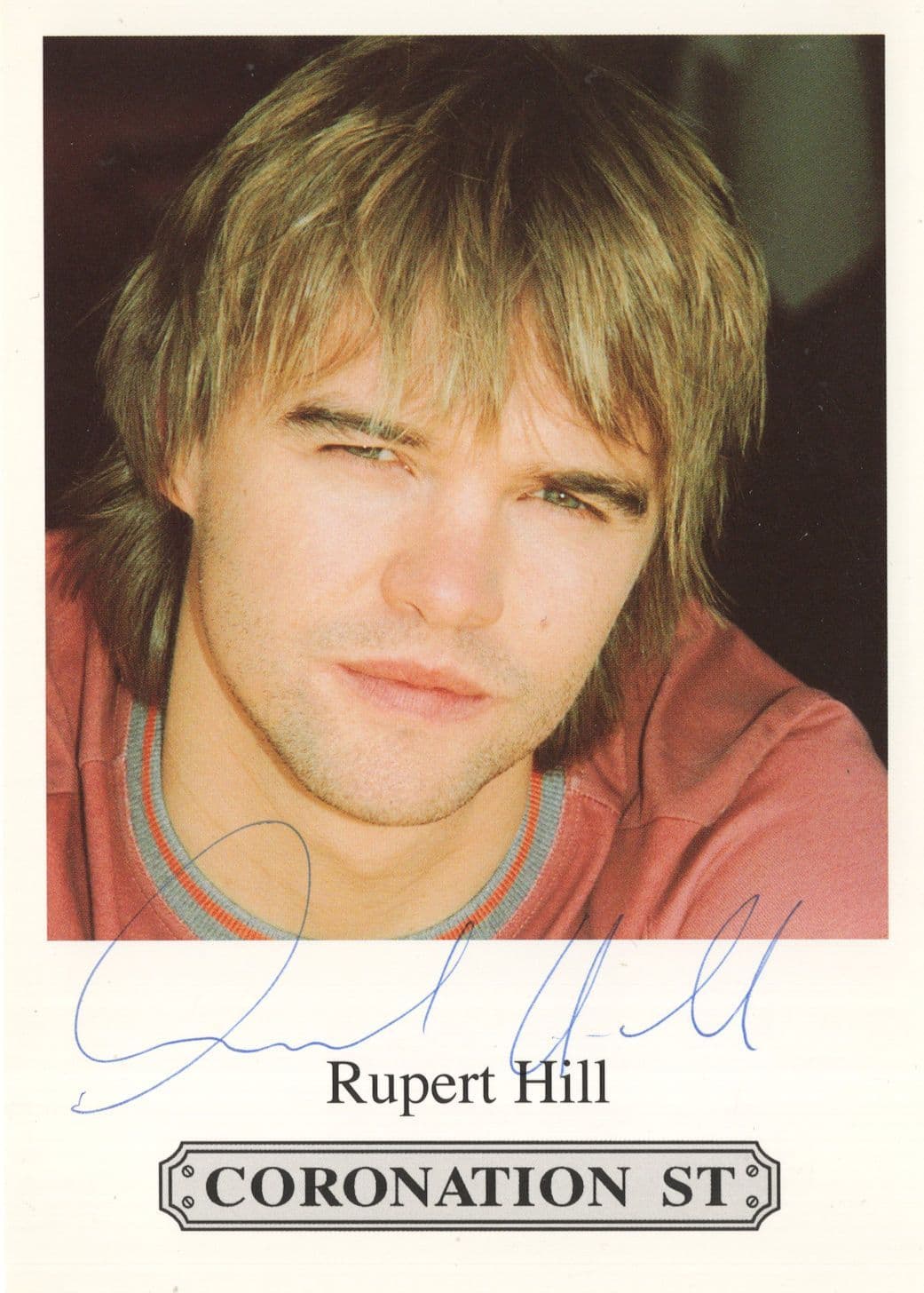 Rupert Hill Coronation Street Hand Signed Cast Card Photo