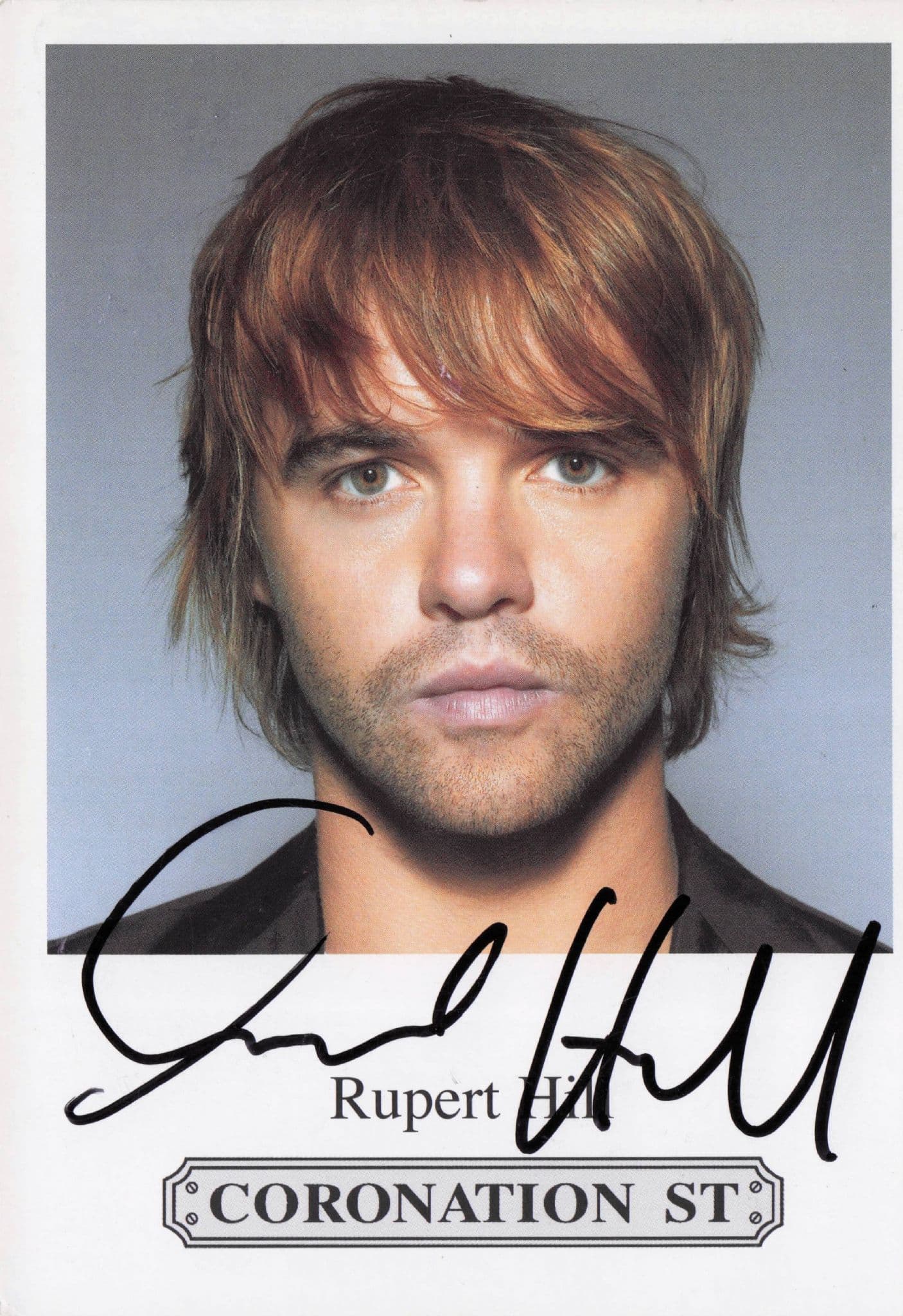 Rupert Hill Coronation Street Hand Signed Cast Photo