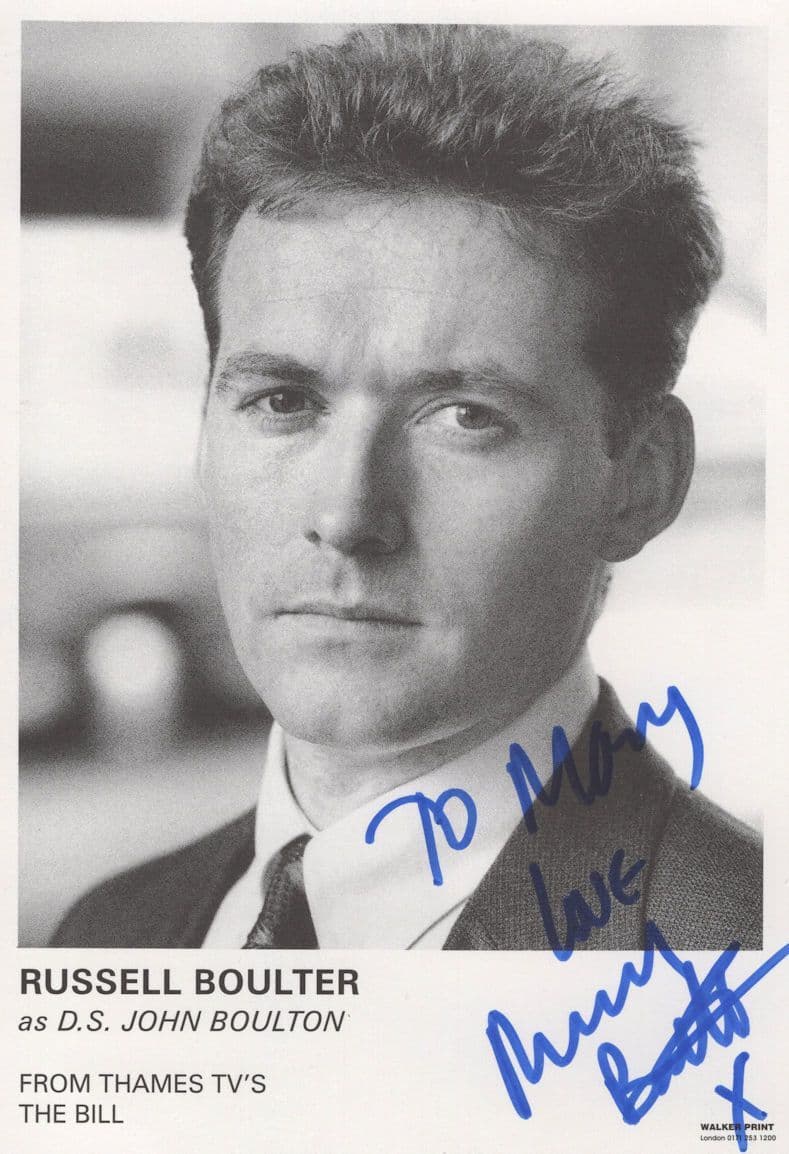 Russell Boulter as DS John Boulton The Bill Hand Signed Cast Card