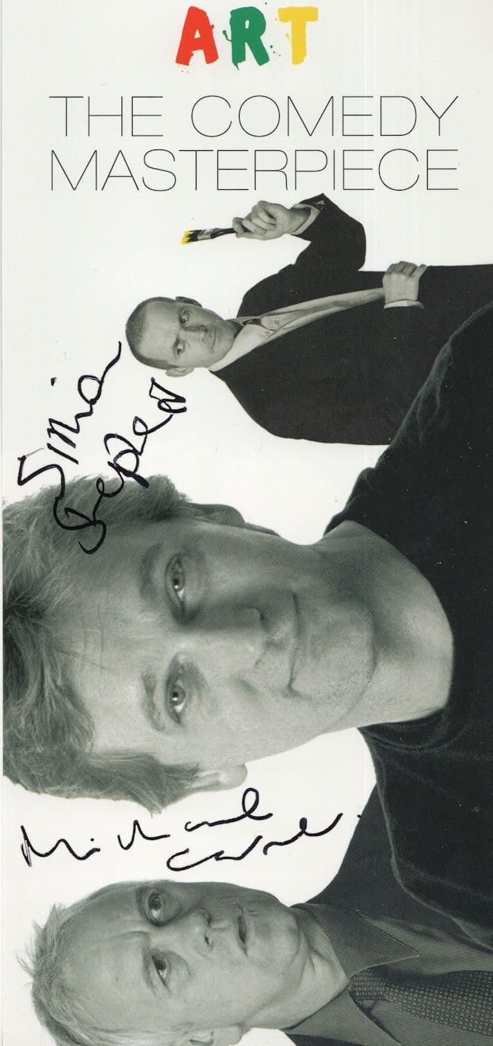 Russell Boulter Simon Shepherd Art Double 2x Hand Signed Theatre Flyer