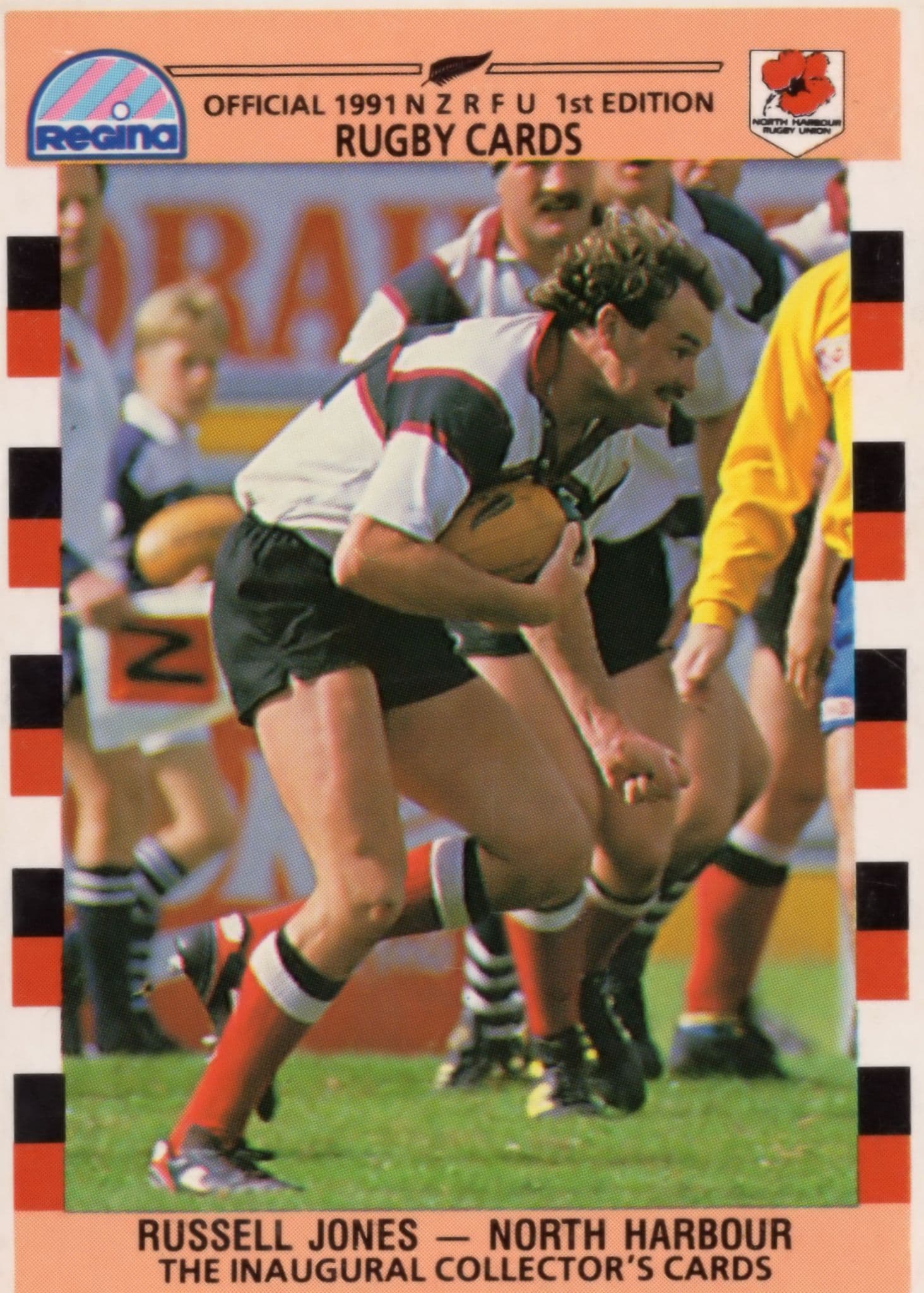 Russell Jones North Harbour 1991 Hand Signed Rugby Card Photo