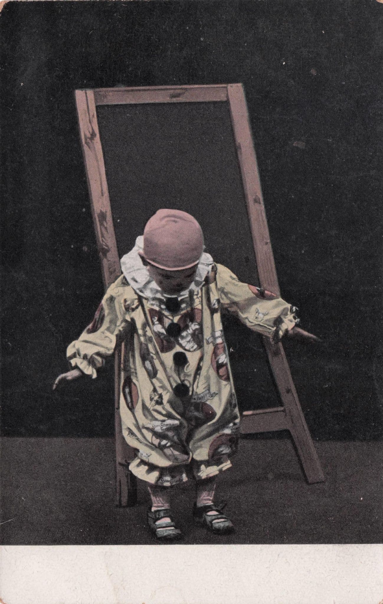 Russian Circus Clown Missing Hand Steel Grip Vintage Postcard