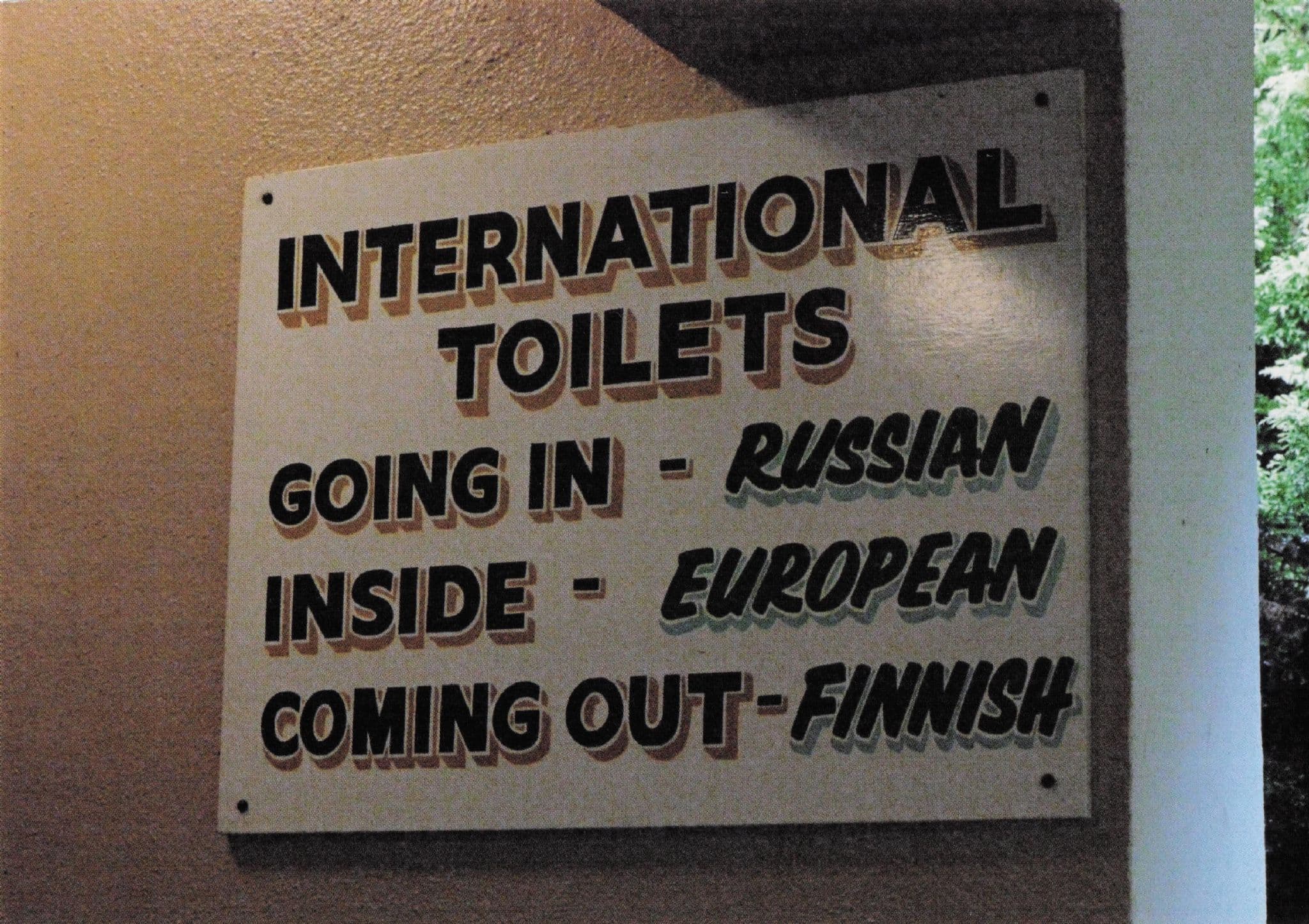 Russian Finland Toilet Sign Babbacombe Model Village Comic Postcard