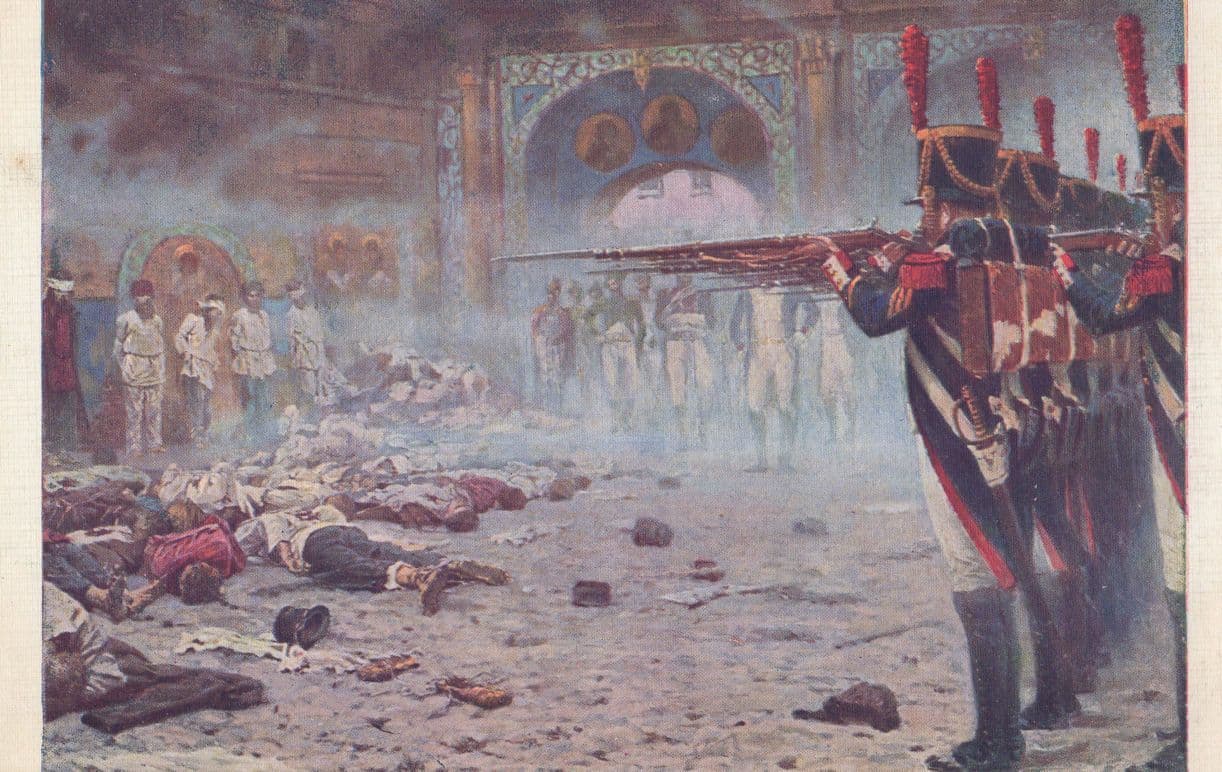 Russian Firing Squad Vereshchagin Antique Painting Postcard
