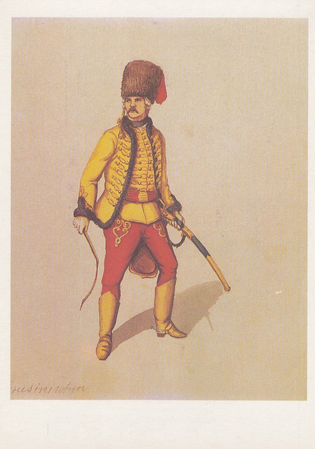 Russian Military Army Unidentified Uniform 1700s 6 Soviet Postcard