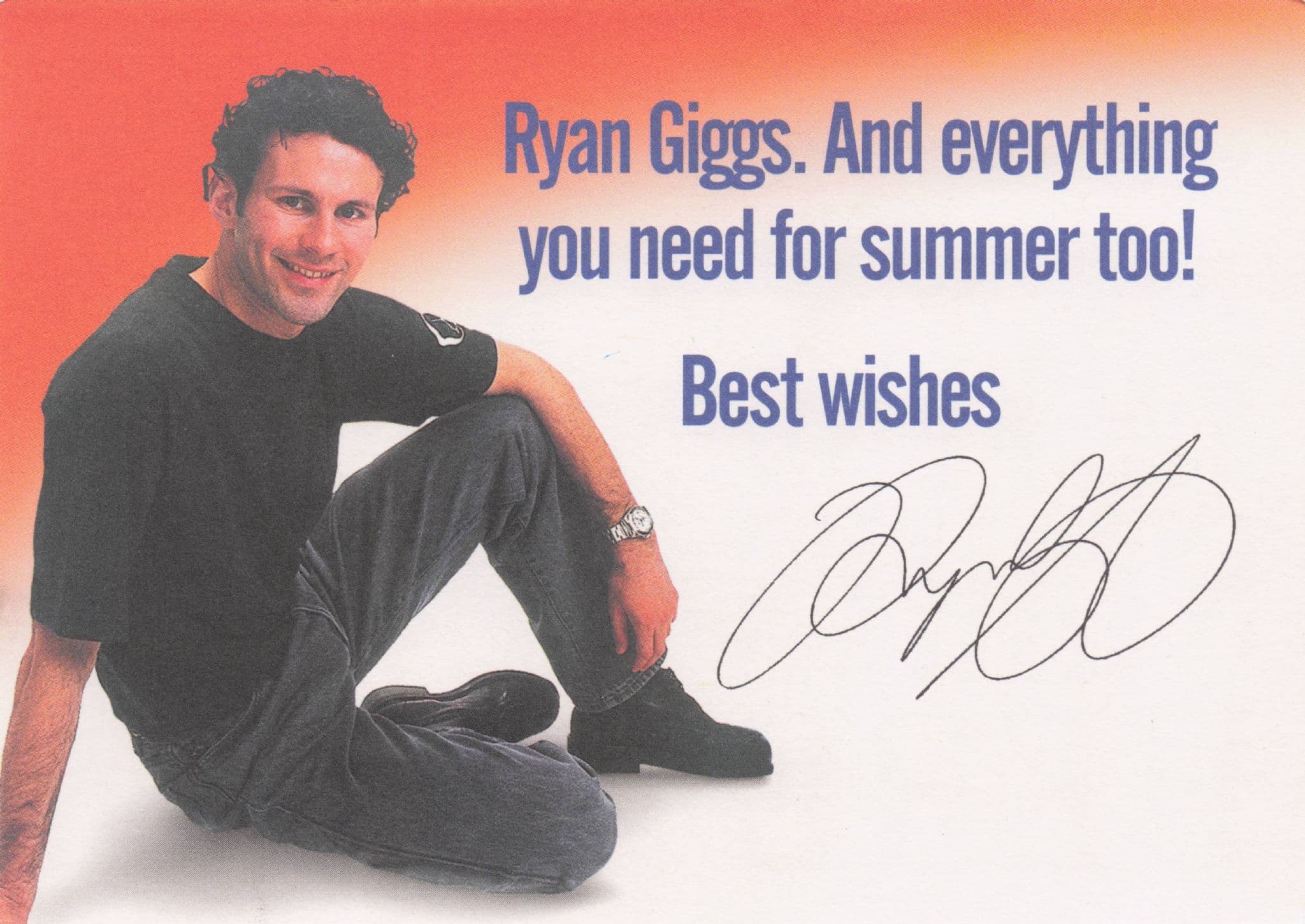 Ryan Giggs Manchester United Pre Printed Signed Weekends Card