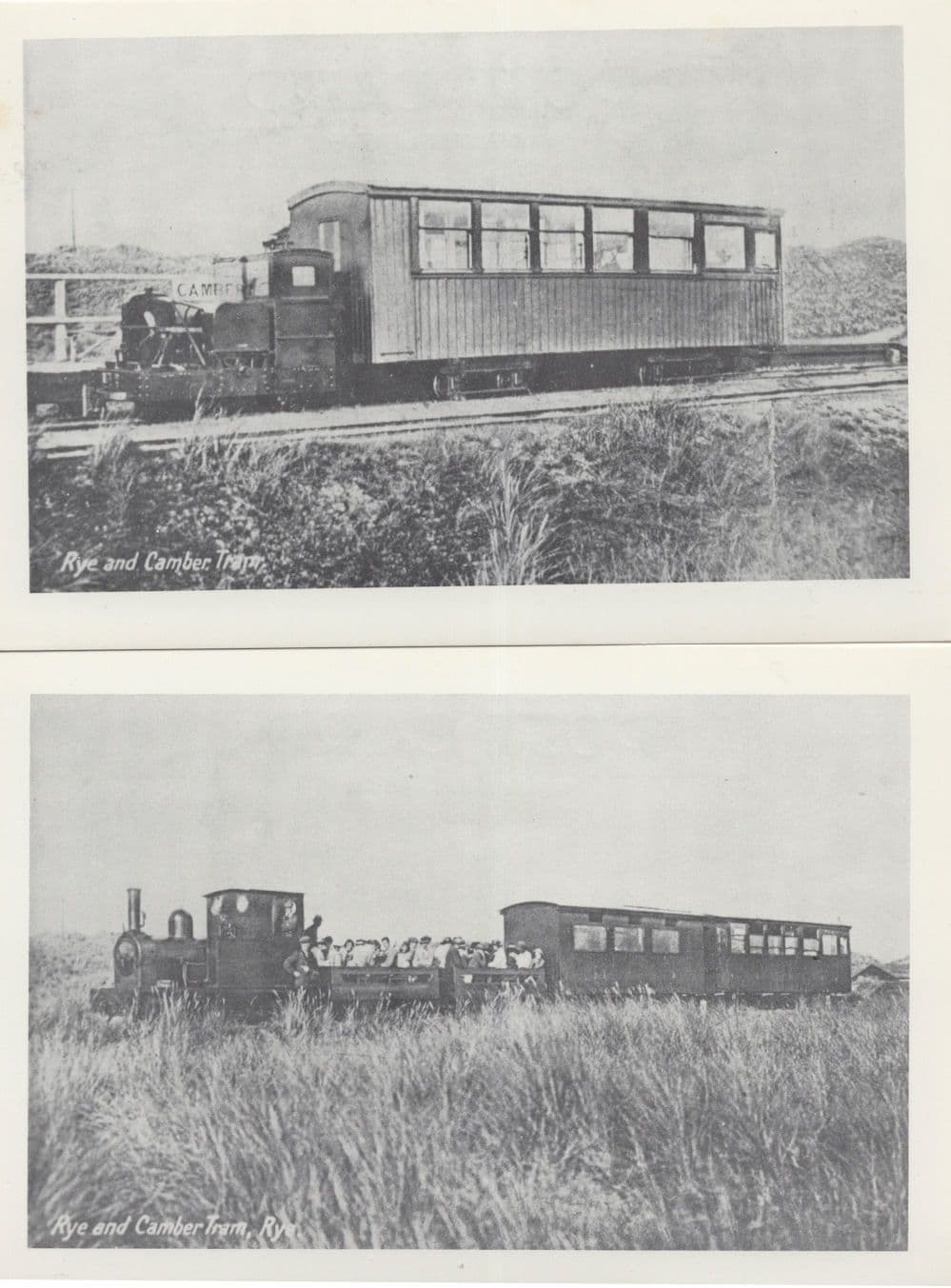 Rye & Camber Tram 2x Postcard s