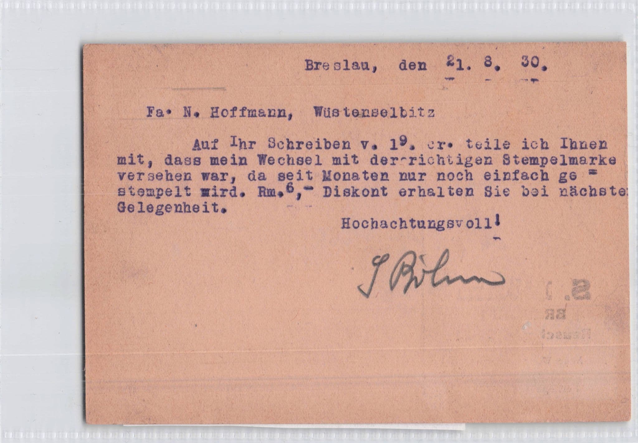 S Bohm Breslau Antique Furniture Dealers Housewise Is In The Reich Postcard
