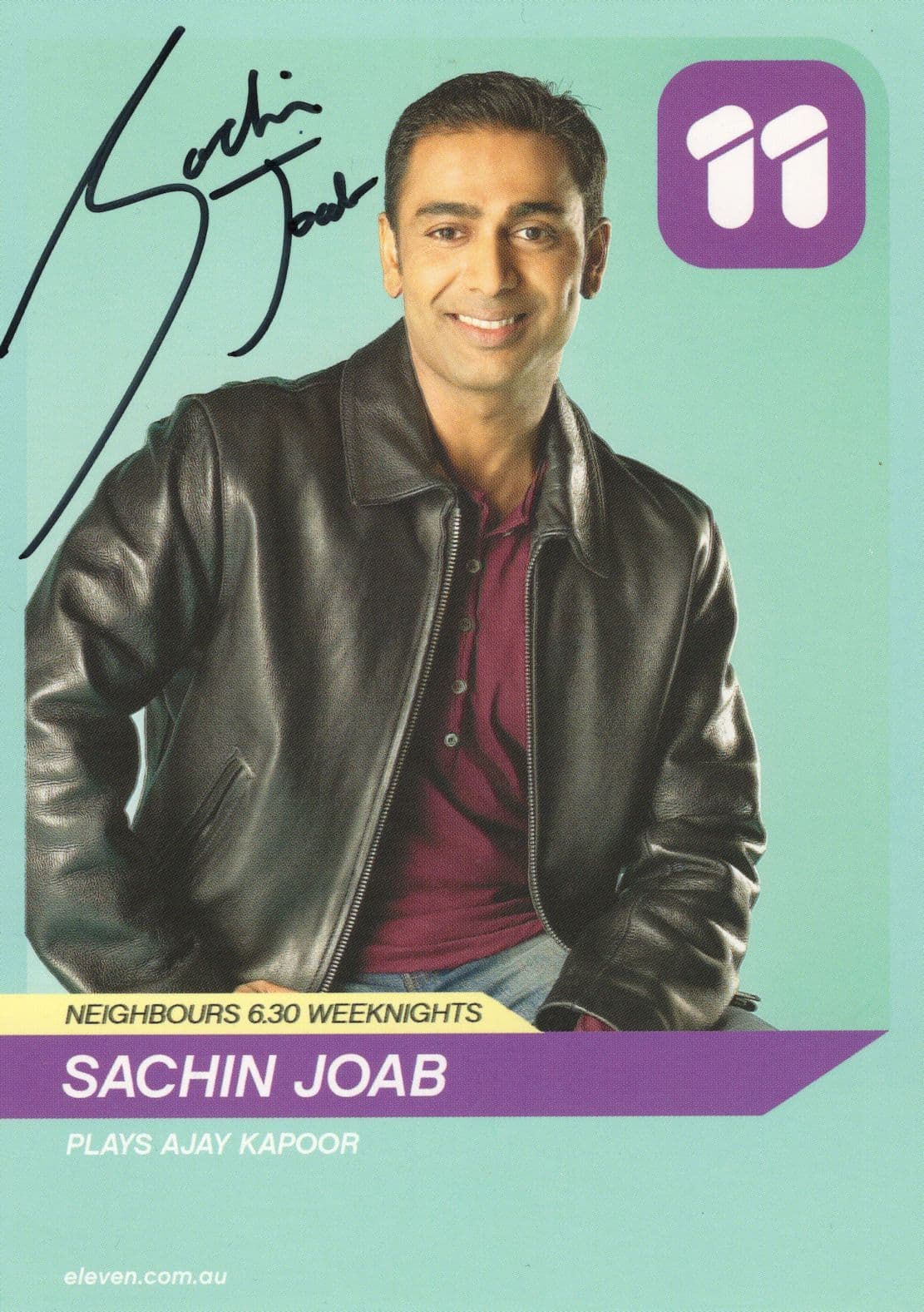 Sachin Joab as Ajay Kapoor Neighbours Hand Signed Cast Card Photo