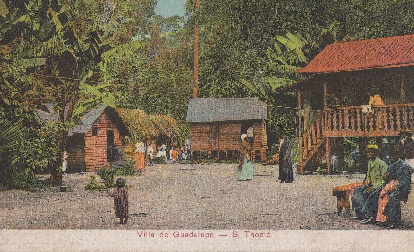 Sae Tome Thome Villa De Guadalupa African Antique Old Postcard