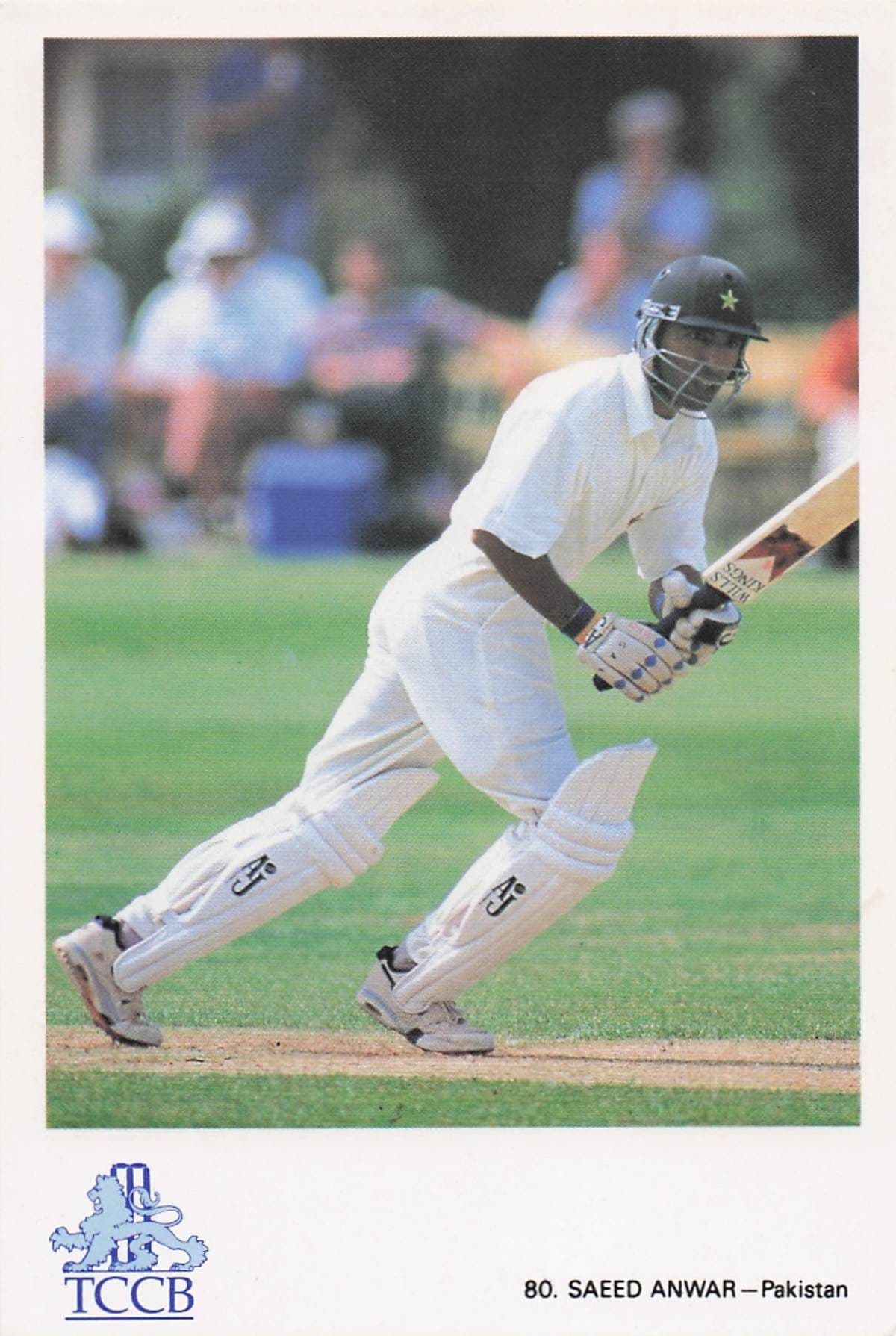 Saeed Anwar Pakistan TCCB Classic Cricket Photo Postcard
