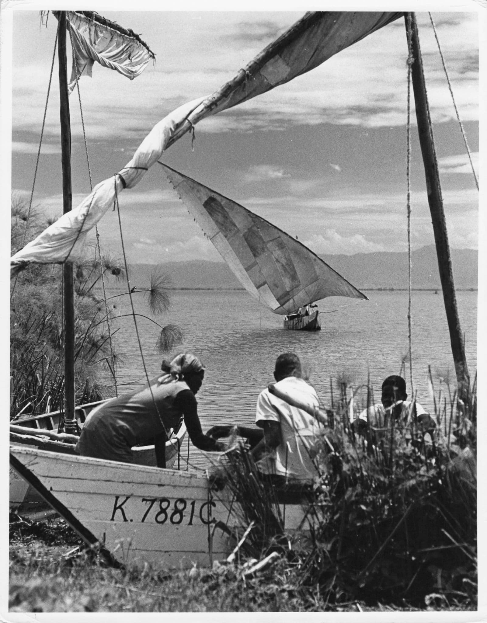 Sailing Boat Luo Village Lake Victoria Kenya 10x8 Old Press Photo