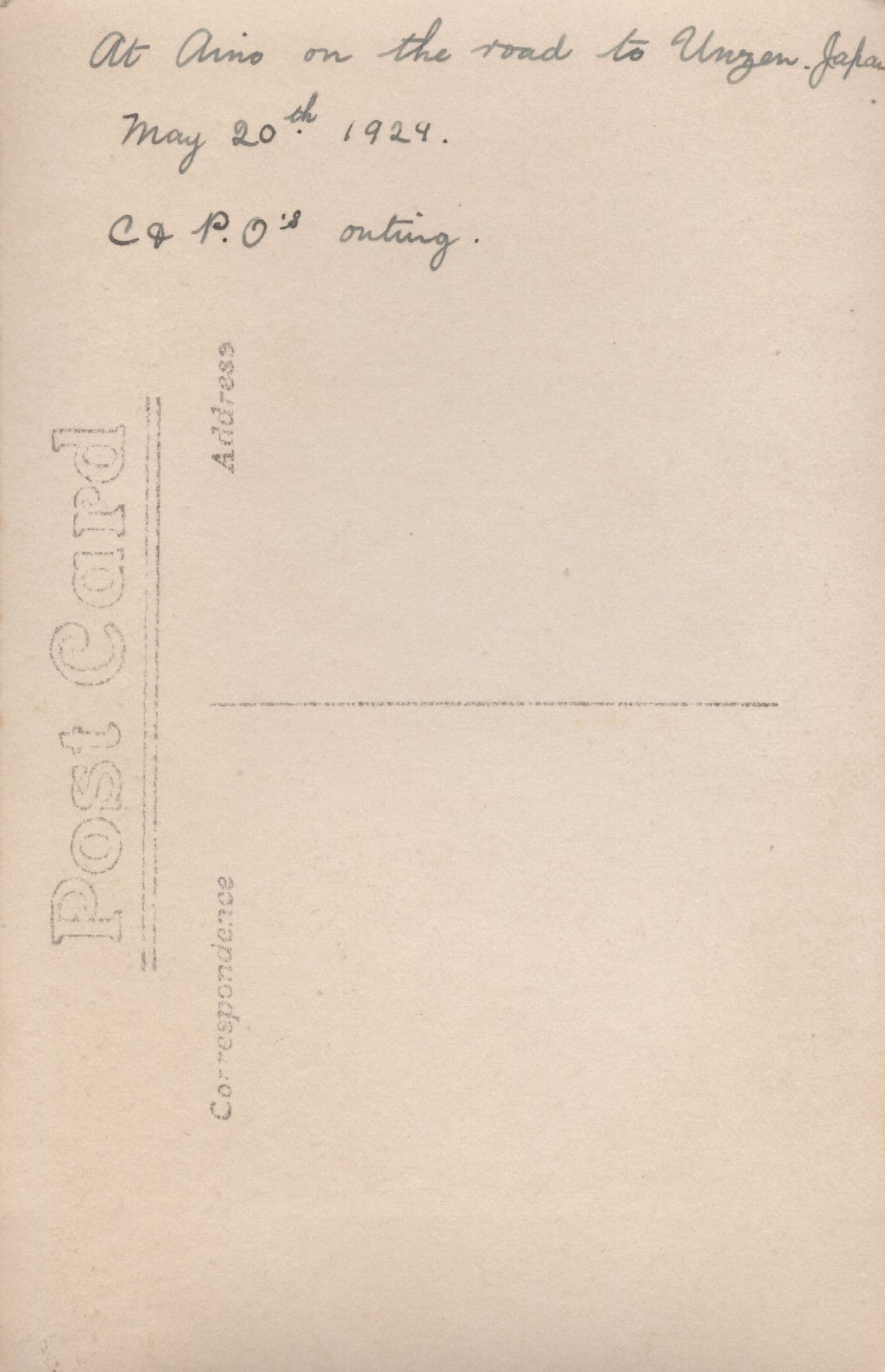 Sailors Military Collection Road To Unzen Japan Old RPC Postcard