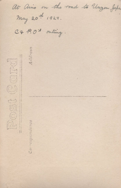 Sailors Military Collection Road To Unzen Japan Old RPC Postcard