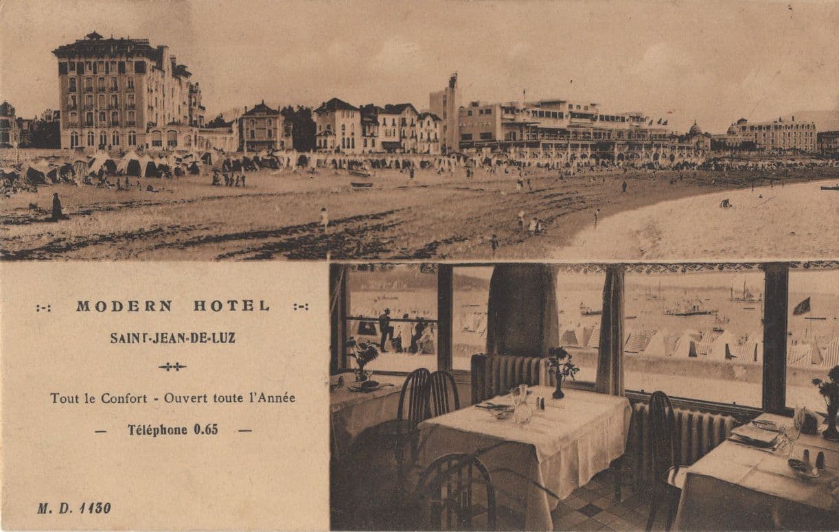 Saint Jean de Luz Modern Hotel French Old Postcard