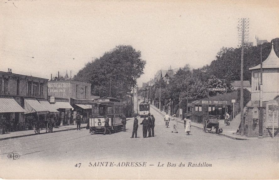 Sainte Adresse Le Bas du Raidillon Grand Prix Sign French Postcard
