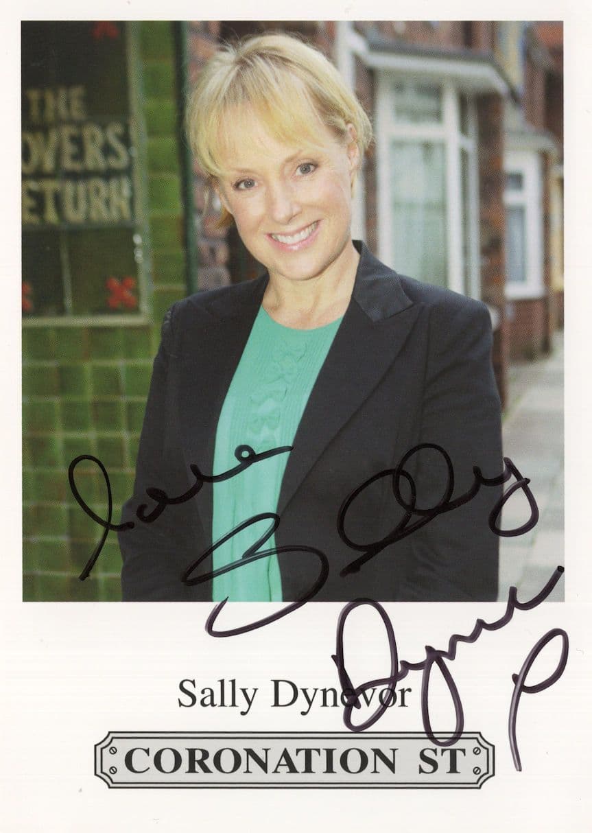 Sally Dynevor Coronation Street ITV Hand Signed Cast Card Photo