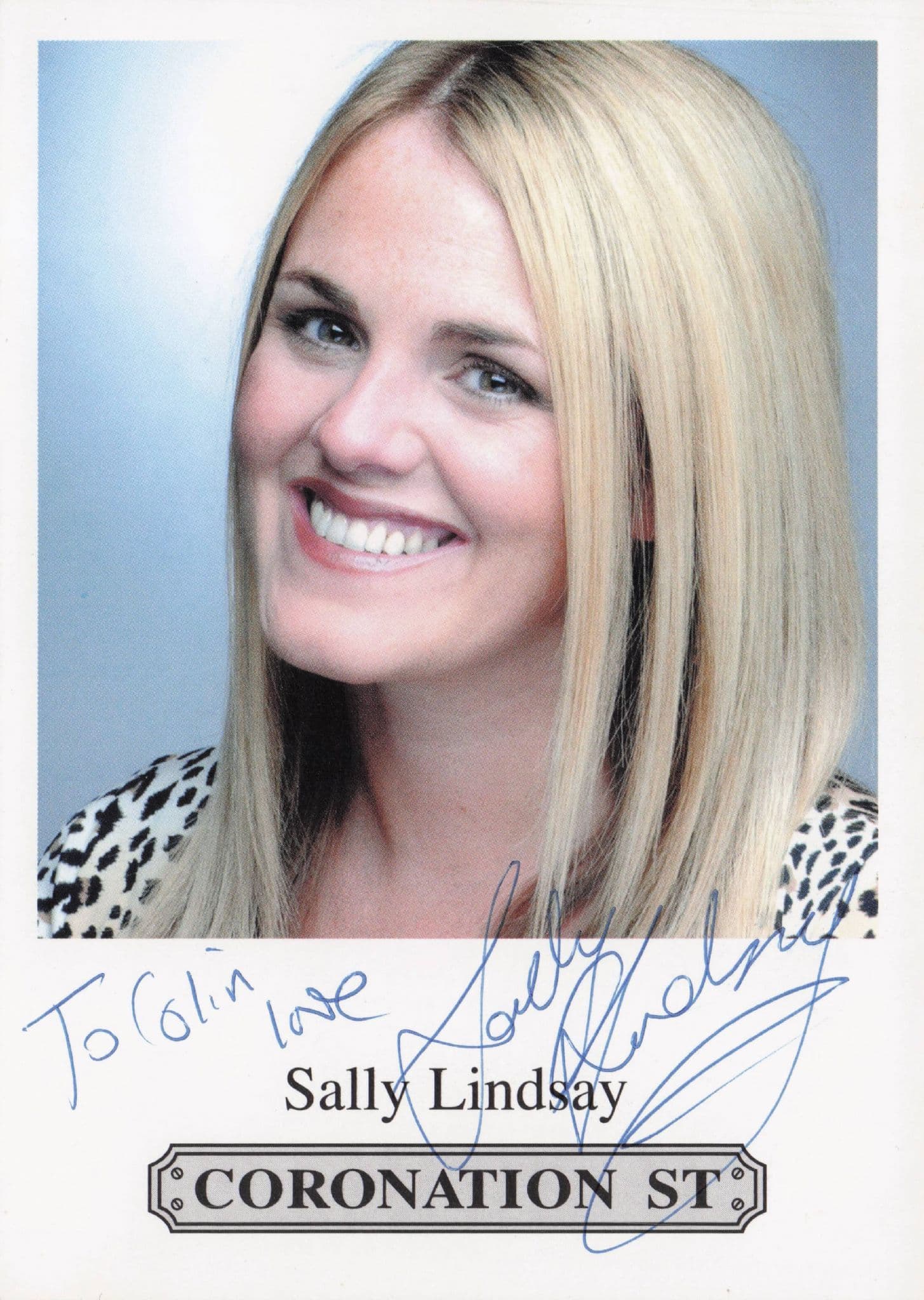 Sally Lindsay ITV Coronation Street Hand Signed Photo