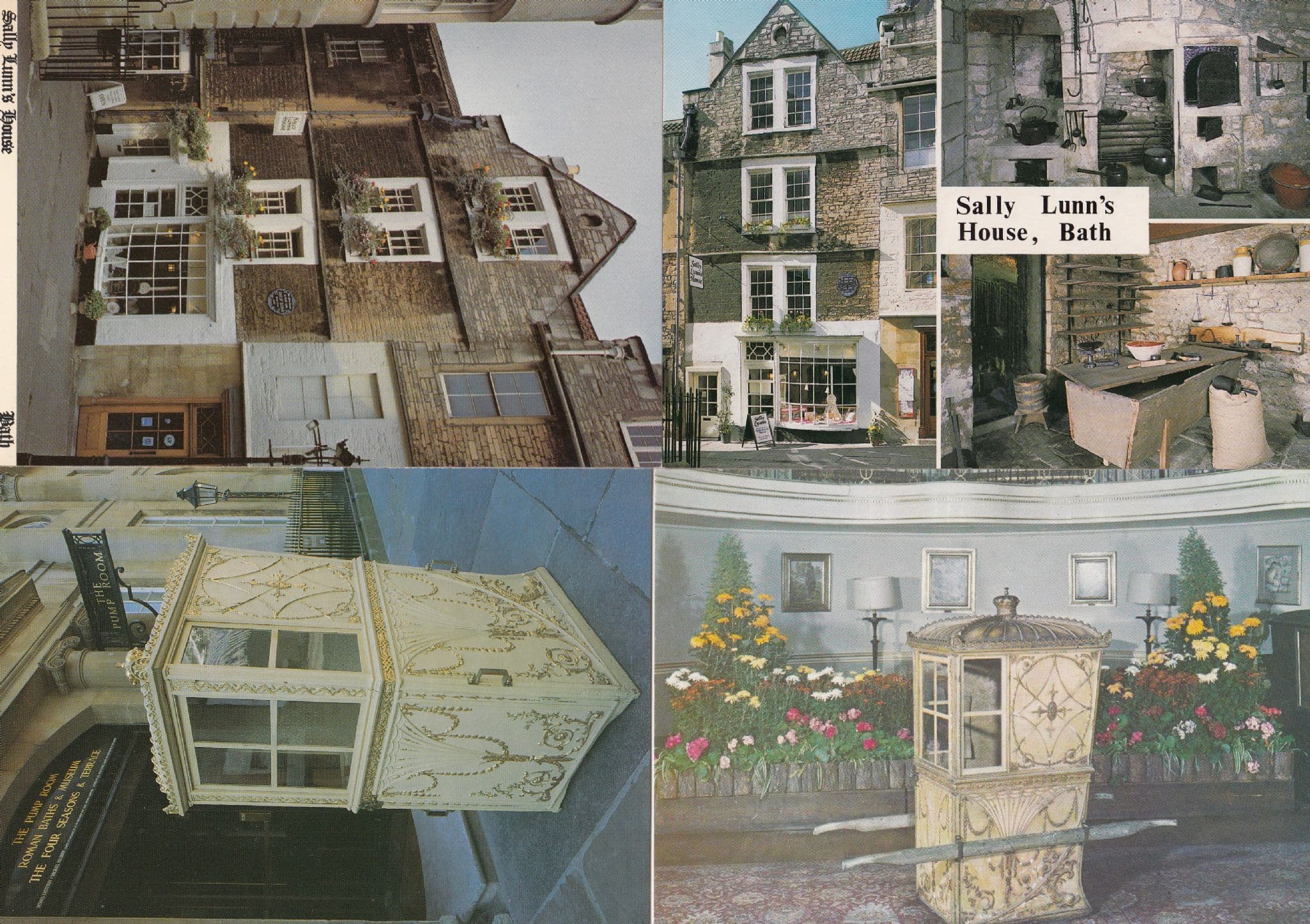 Sally Lunns House Sedan Chair 4x Bath Postcard s
