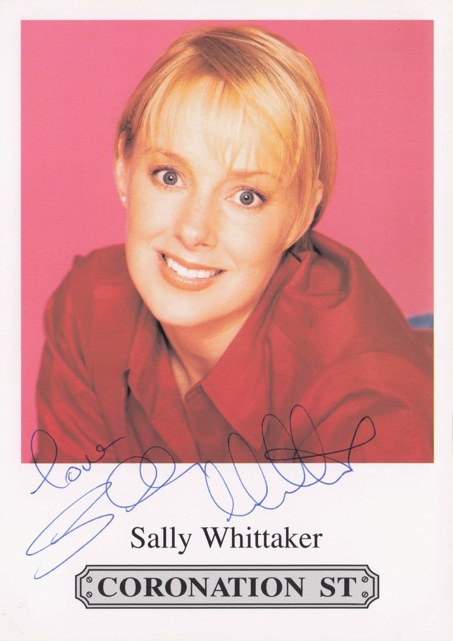 Sally Whittaker Coronation Street Undedicated Hand Signed Cast Photo