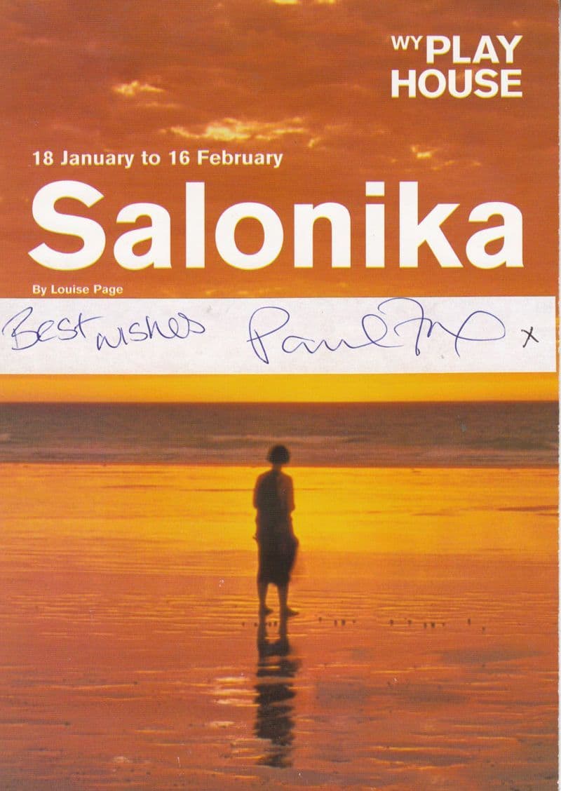 Salonika Paul Fox Hand Signed Theatre Flyer