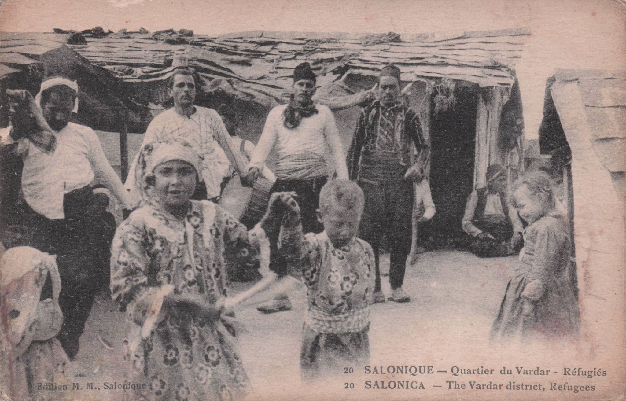 Salonique Refugees Antique Greece Greek Refugies Old Postcard