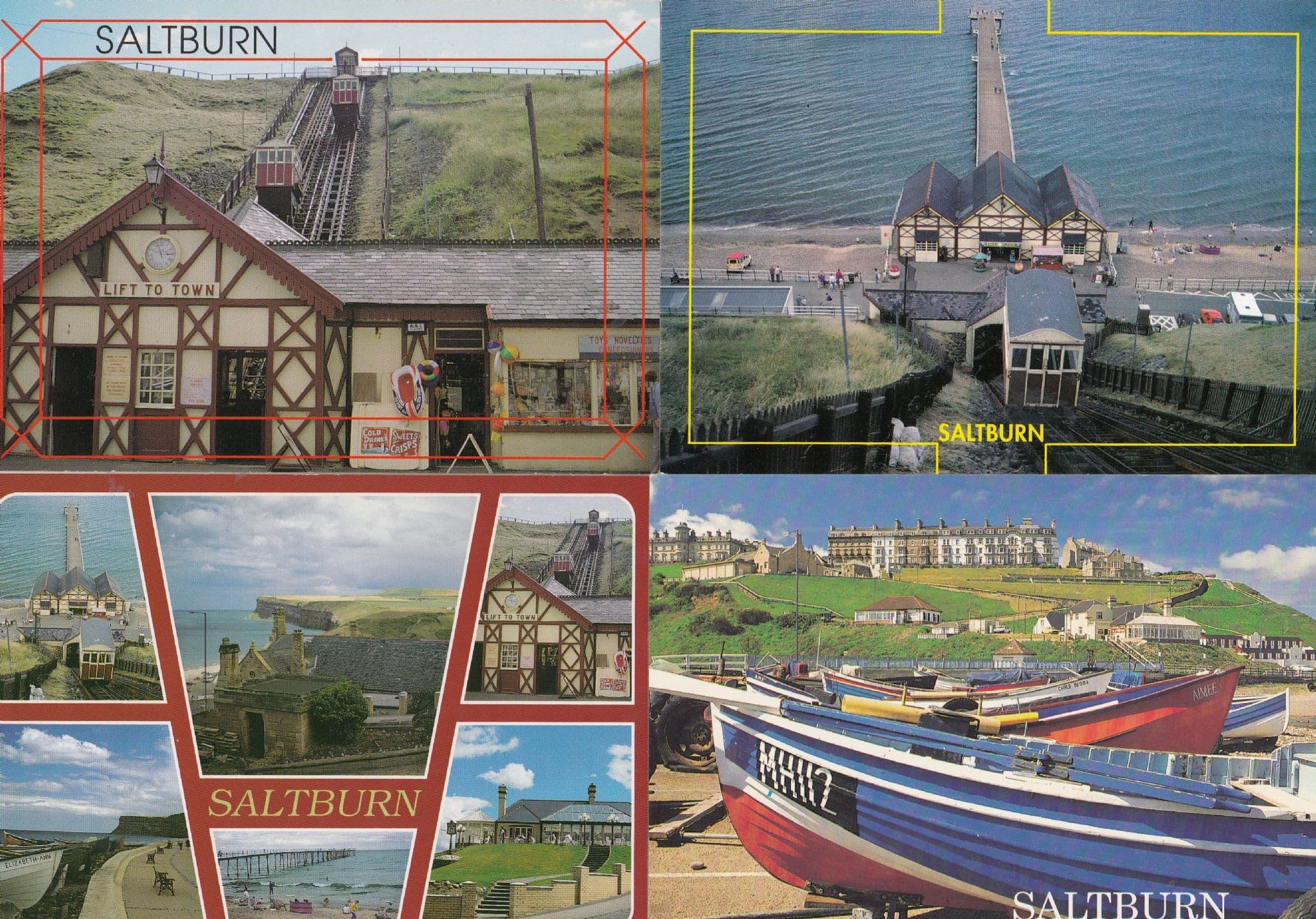 Saltburn Toy & Sandwich Shop Yorkshire 4x Postcard s