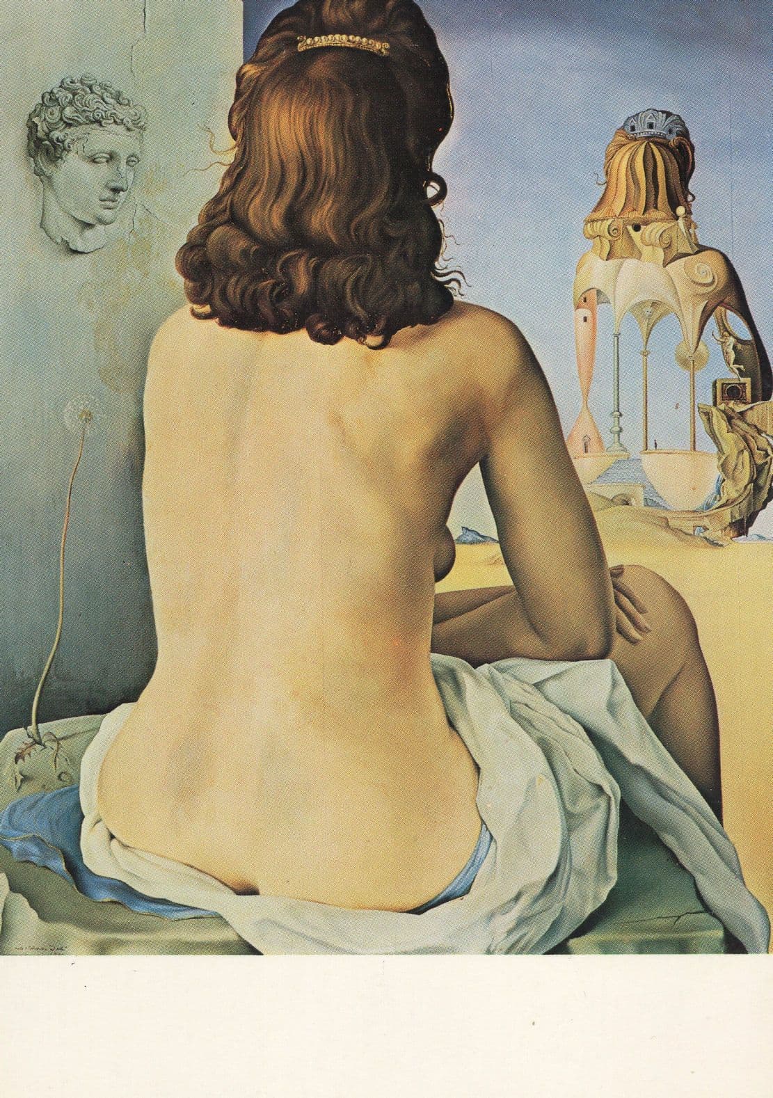 Salvador Dali His Wife Nude WW2 Ma Femme Painting Postcard