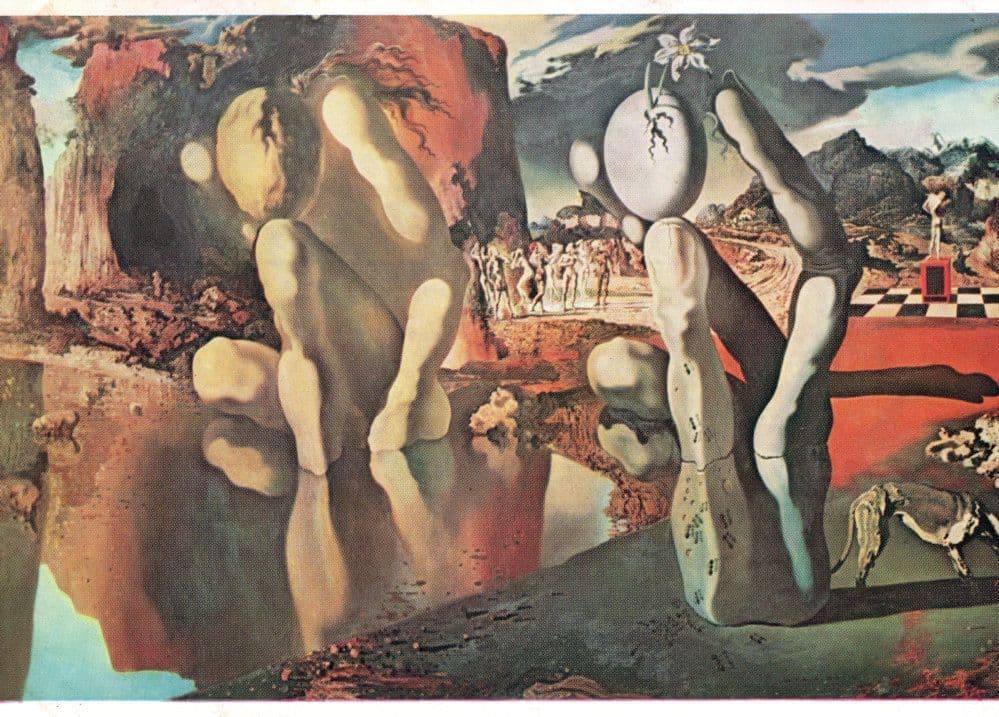 Salvadore Dali Metamorphosis Of Narcissus Tate Painting Postcard