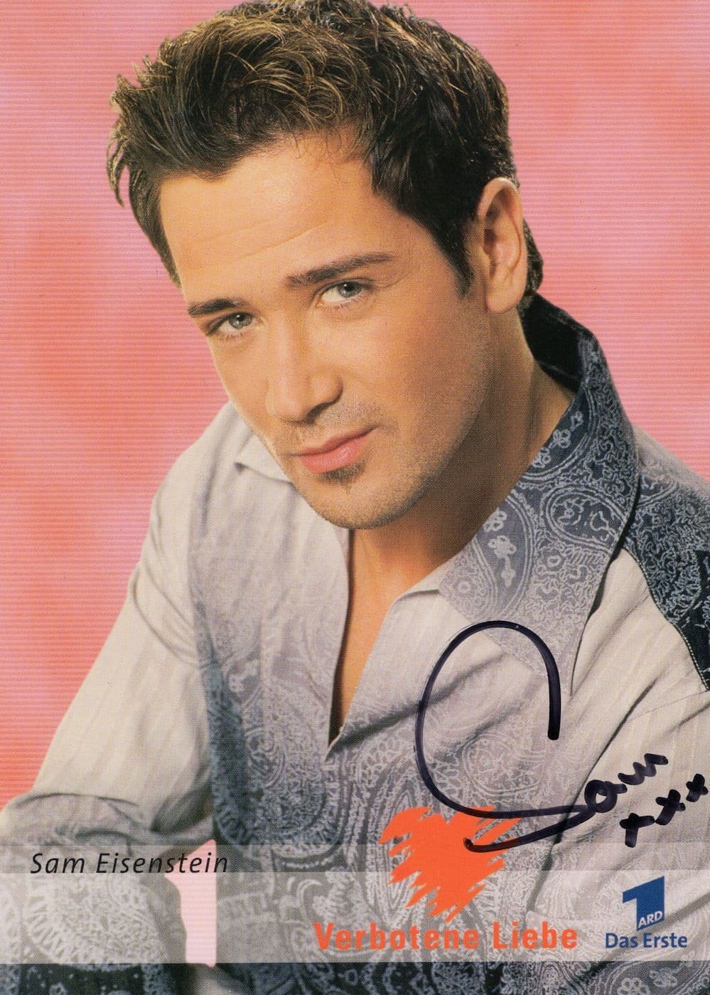 Sam Eisenstein German Actor Alles Was Zahlt Verbotene Liebe Hand Signed Photo
