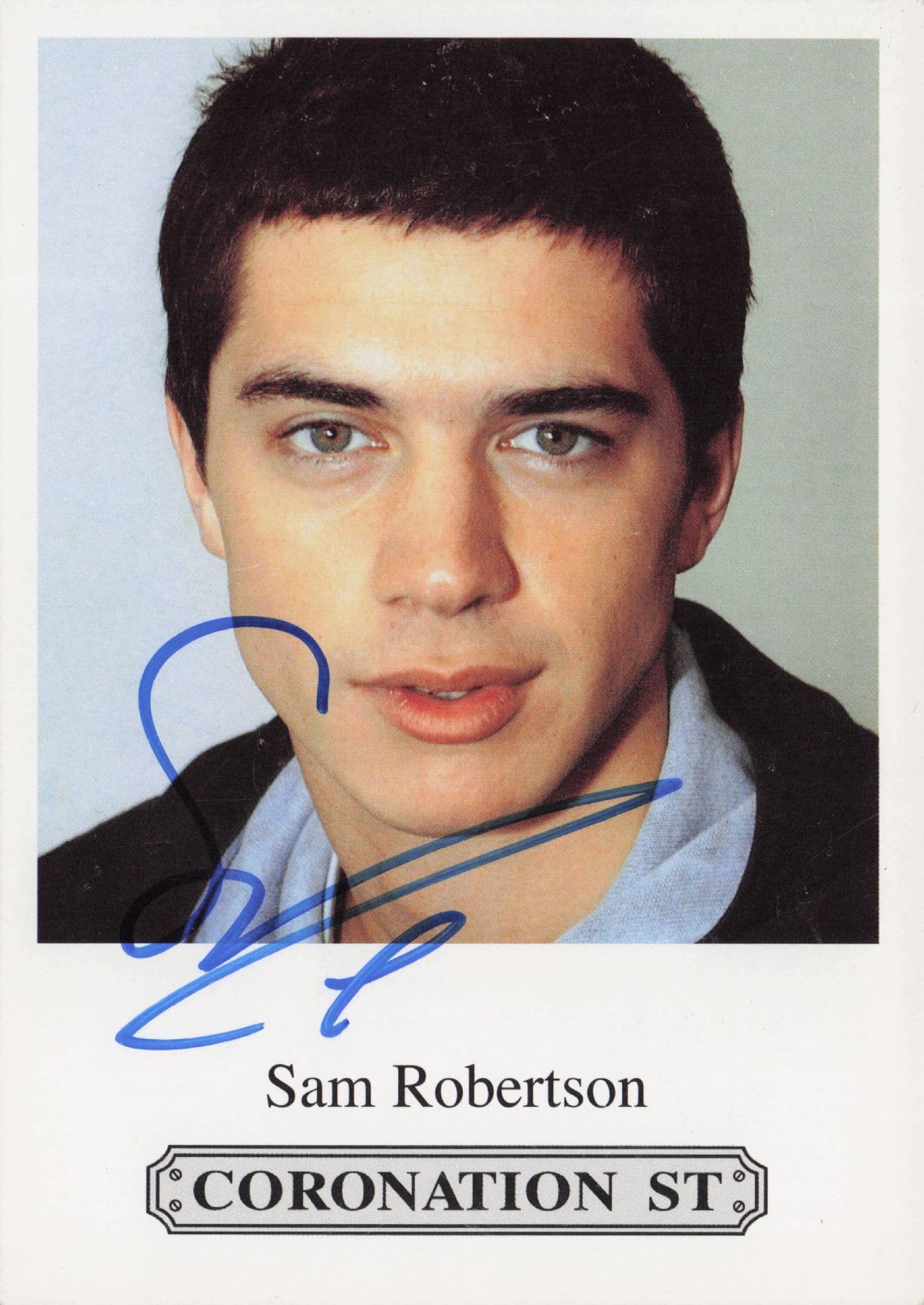 Sam Robertson Coronation Street RARE Hand Signed Cast Photo
