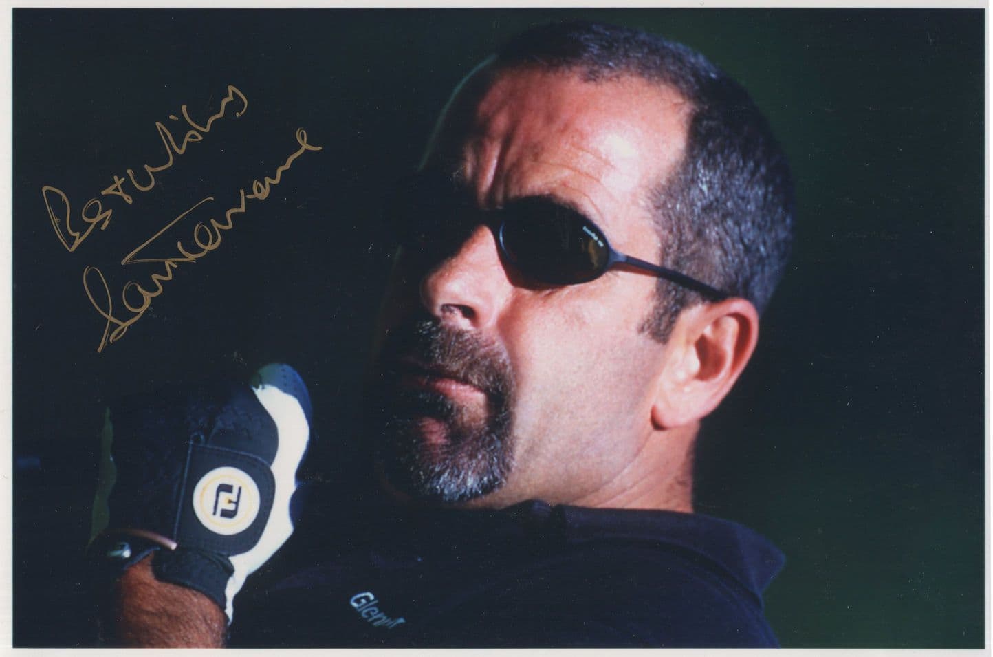 Sam Torrance Golf Hand Signed Metallic Autograph Large Photo
