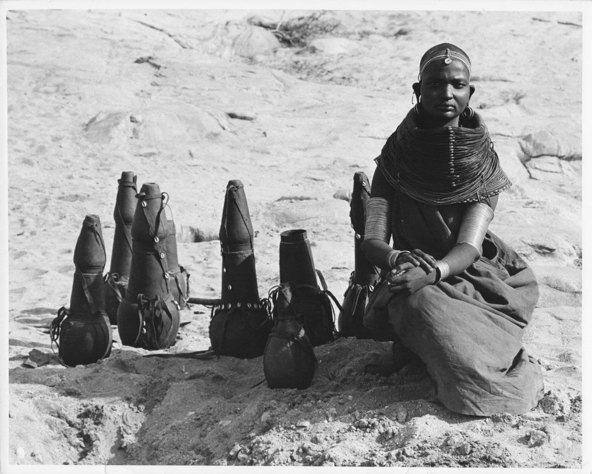 Samburu Woman at Wamba River Kenya Vintage Africa 10x8 Press Photo