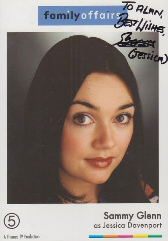 Sammy Glenn Jessica Davenport Family Affairs Hand Signed Cast Card Photo