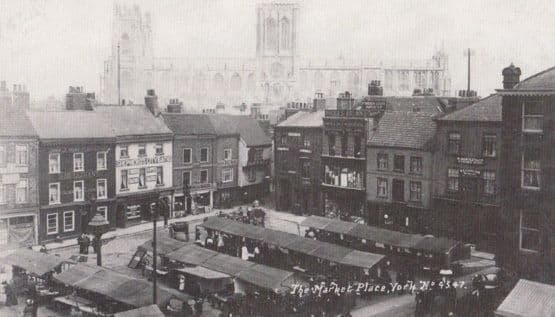 Sampsons Square Market York Large Postcard