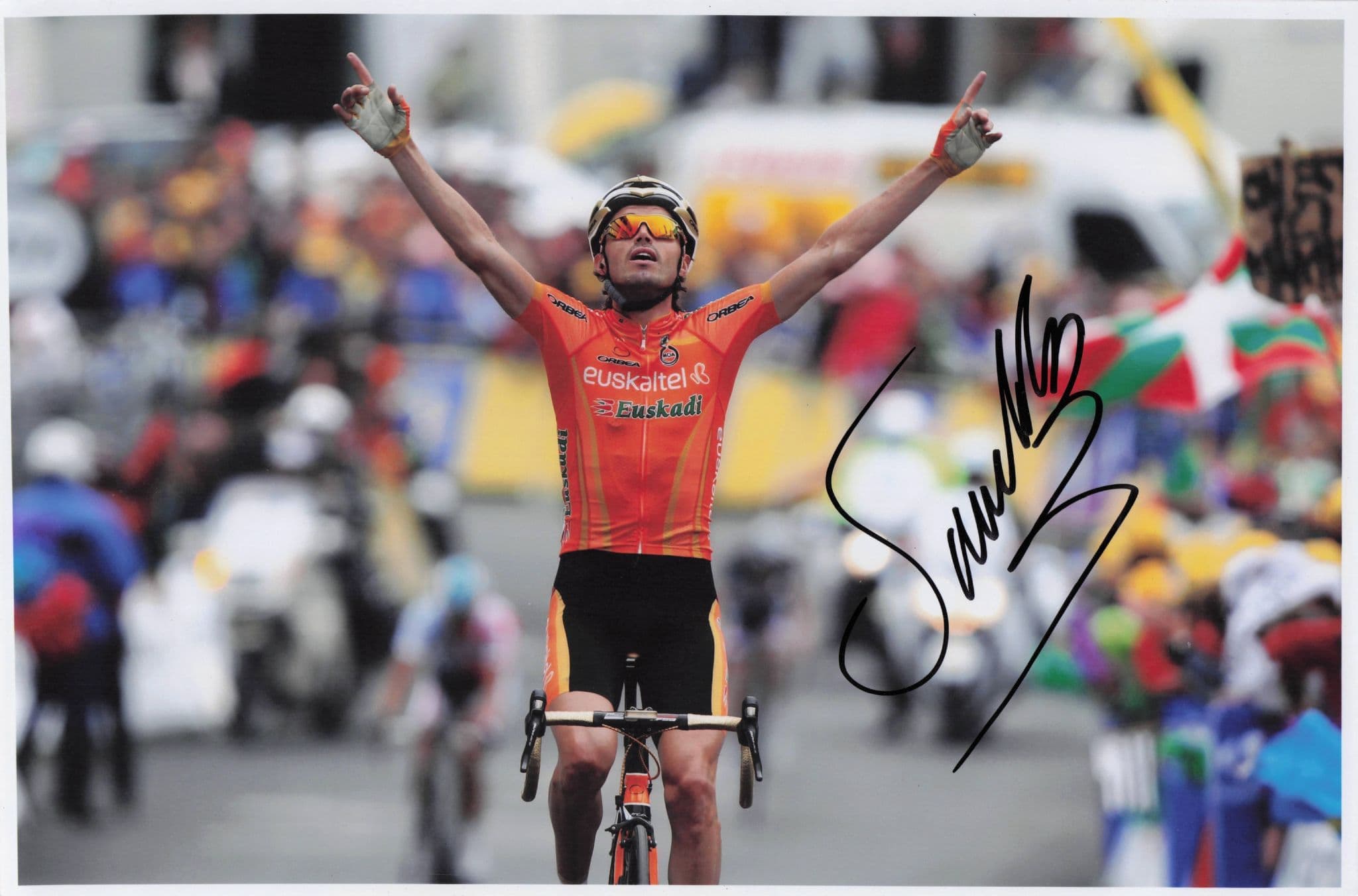 Samuel Sanchez Spanish Cyclist 2011 Tour De France 12x8 Hand Signed Photo