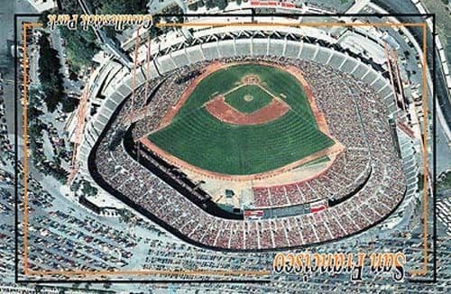 San Fransisco Giants 49ers 1980s Stadium Postcard