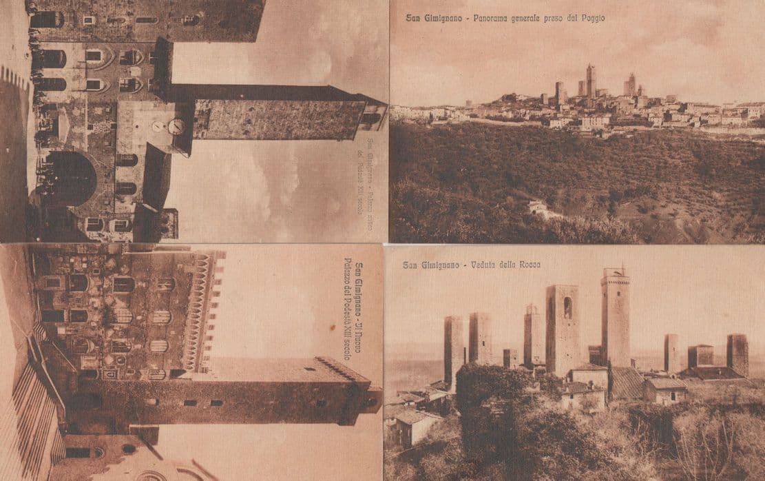 San Gimignano 4x Antique Italy Mint Postcard s