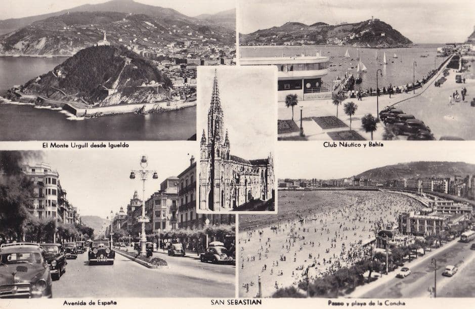 San Sebastian Club Nautico Avenide De Espana Spain RPC Postcard