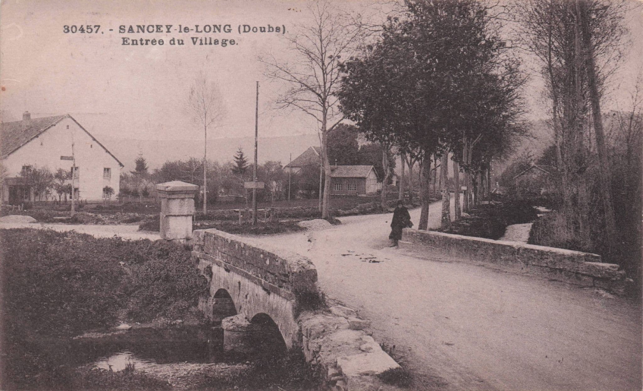 Sancey Le Long Doubs Entree Le Village French Old Postcard